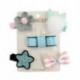 Piros 5Pcs / készlet Gyerekek Baby Girls Virágcsokorok Star Kézzel készített hajvágó hajszálas ajándék
