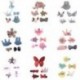 * 4 5Pcs gyerek lányok kézzel készített Bowknot haj klipek Barrette Hairpin haj tartozékok