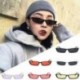 fehér NŐI VINTAGE RETRO KÖRNYEZETKÉSZÍTŐ LÁNYOK RECTANGLE UV400 KERESZTŐ FASHION SHADE