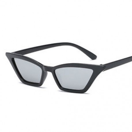 Fekete ezüst NŐI VINTAGE CAT EYE SUNGLASSES RETRO kis keret UV400 EYEWEAR FADHION LADIES