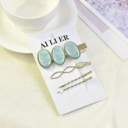 4 * 3Pcs / Set 3db / szett Női geometriai akril hajcsavar Stick Bobby hajvágó haj tartozékok