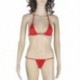 Piros Szexi női fehérnemű Micro Thong fehérnemű G-String Bra Bikini fürdőruha készlet
