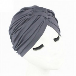 szürke Nők férfiak Unisex indiai stílusban nyújtható Turban kalap haj fejét csomagolja a fej fejrész