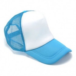 Fehér / világoskék Üres sima snapback sapka Unisex férfiak női hip-hop állítható sport baseball sapka