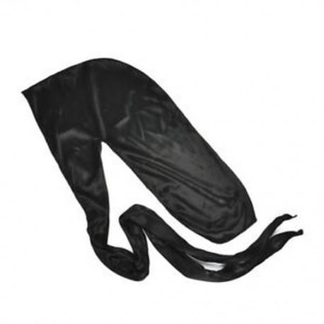 Fekete Unisex fejfedő fejpánt kalóz sapka sapka sima selyem nylon sapka szilárd szín Új