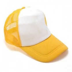 Fehér / sárga Új üres snapback sapka Unisex férfi hip-hop állítható sport baseball sapka