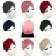 Bézs Nők Stretchable indiai Chemo vésett Turban kalapot fej Wrap Hijab Cap fejszár