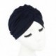 Bézs Nők Stretchable indiai Chemo vésett Turban kalapot fej Wrap Hijab Cap fejszár