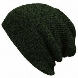 keki zöld Férfi Női Unisex Kötött Baggy Beanie Téli Hat Ski Slouchy Chic Kötött sapka koponya