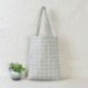 Szürke Plaid Vászon kézitáska Váll Tote Satchel Vásárlás Eco Messenger Bag Square Star táskák