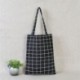 Szürke Plaid Vászon kézitáska Váll Tote Satchel Vásárlás Eco Messenger Bag Square Star táskák