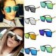 * 6 Női divatos felső nagy méretű, nagyméretű négyzet alakú keret napszemüveg Unisex Retro