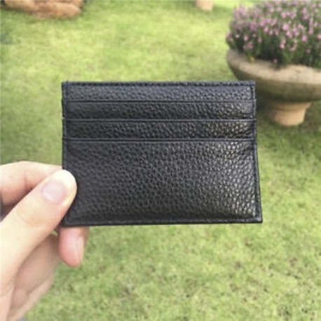 Kártyabirtokos karcsú banki hitelkártya-azonosító kártya tartó tok táska pénztárca tartó fekete