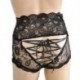 XL Szexi nők fekete csipke g-string rövidnadrág bugyi szíjak fehérnemű knickers fehérnemű