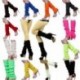 Sötét szürke Női téli meleg kötött horgolt magas térd láb melegítő leggings Boot zokni Slouch