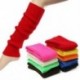 Sötét szürke Női téli meleg kötött horgolt magas térd láb melegítő leggings Boot zokni Slouch