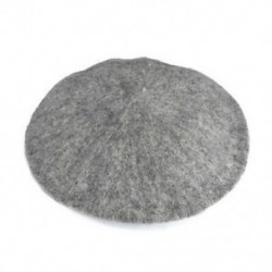 Szürke Édes meleg gyapjú téli nők beret francia művész Beanie sí sapka szilárd sapkák