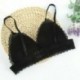 Fekete Új nők Push Up párnázott csipke háromszög Bralette melltartó melltartó fehérnemű
