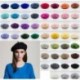 Teve 24 Stílusú Női Szilárd Gyapjú Beret Francia Művész Meleg Beanie Hat Téli Sí Cap