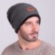 Sötétkék Unisex gyapjú fleece bélelt téli meleg kalapot Nők Men Camping Beanie Baggy Ski Cap