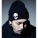 fehér Unisex kültéri téli meleg sík kötött sapka Baggy Hip Hop koponya Beanie kötött kalap