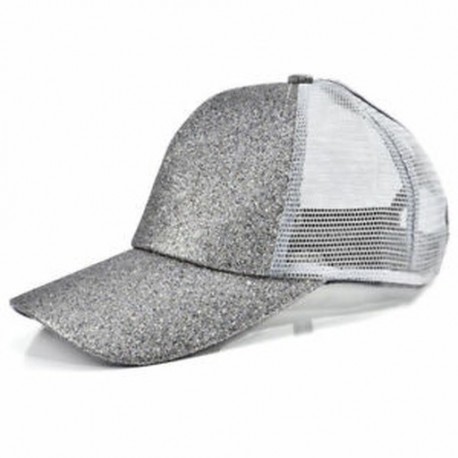 * 2 Ezüst 2018 Nők lófarok Baseball sapka Rendetlen bun baseball sapka Snapback Sun Sport sapkák
