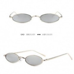 Ezüst   szürke VINTAGE RETRO SMALL OVAL FRAME SUNGLASSES NŐI FASHION SHADES TRENDY GLASSES