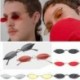 Ezüst   szürke VINTAGE RETRO SMALL OVAL FRAME SUNGLASSES NŐI FASHION SHADES TRENDY GLASSES