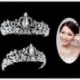 Elegáns esküvői tiara strasszkövekkel díszítve - Lánybúcsúkra is