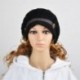 Fekete Divat Női fonott Téli Rageared Meleg Baggy Beanie Kötött Horgolt Ski Hat Cap