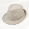 Bézs Férfi alkalmi Fedora Trilby gengszter sapka Női nyári strand napsütés Panama kalap