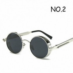Ezüstszürke Vintage Retro Polarizált Steampunk Napszemüveg Divat Kerek Tükrözött Szemüveg Új