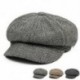 1 * Halszálkás Tweed Gatsby Newsboy sapka Férfi Gyapjú Ivy Hat Golf Vezetés lapos Cabbie