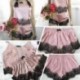 L 2Pcs / szett női szexi szatén csipke hálóruha Babydoll fehérnemű hálóing pizsama JP