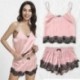 L 2Pcs / szett női szexi szatén csipke hálóruha Babydoll fehérnemű hálóing pizsama JP