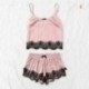 L 2Pcs / szett női szexi szatén csipke hálóruha Babydoll fehérnemű hálóing pizsama JP