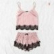 L 2Pcs / szett női szexi szatén csipke hálóruha Babydoll fehérnemű hálóing pizsama JP