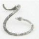 Vintage kígyó szél kísértés Silver Ear Stud gótikus Punk mandzsetta Wrap fülbevaló JP