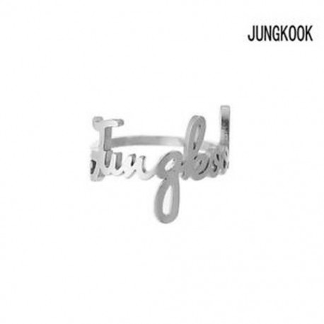 Ezüst színű JUNGKOOK gyűrű - KPOP - BTS - Bangtan Boys