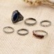 6db Vintage Tibeti Ezüst Midi Gyűrű Boho Beach Gyűrűk Set Női Ékszer Ajándék
