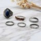 6db Vintage Tibeti Ezüst Midi Gyűrű Boho Beach Gyűrűk Set Női Ékszer Ajándék