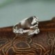 Férfi gótikus punk koponya fej biker Charm ujj gyűrűk Vintage titán acél
