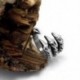 Férfi gótikus punk koponya fej biker Charm ujj gyűrűk Vintage titán acél