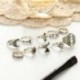 Vintage bronz 10Pcs / Set Női Lady Boho Vintage Ezüst / Bronz Punk Knuckle Finger Midi gyűrűk