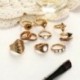 Vintage bronz 10Pcs / Set Női Lady Boho Vintage Ezüst / Bronz Punk Knuckle Finger Midi gyűrűk