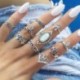 10db / szett Vintage ezüst Boho divatbemutató Midi Midi Finger Knuckle Gyűrűk Ajándék