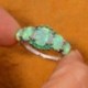 9 * Luxus Zöld Tűz Opál és Emerald Női Ékszer Drágakövek Ezüst Gyűrű Méret 7/8/9 Ajándék