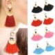 * 7 Kék Női divat Bohém fülbevaló Vintage Boho hosszú bojt fülbevaló fülbevaló