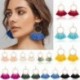 * 15 Fekete Női divat Bohém fülbevaló Vintage Boho hosszú bojt fülbevaló fülbevaló