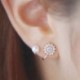 1 1 pár női divat kristály strasszos fül fülbevaló elegáns ékszer ajándék